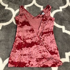 Self Esteem Blouse Womens medium Faux Wrap Tank Top Built In Vneck